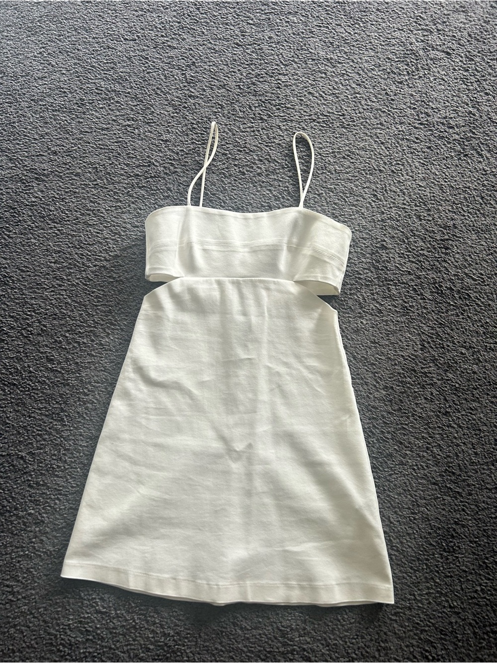 Zara White Spaghetti-Strap Mini Dress